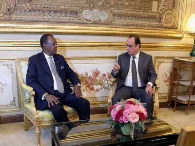 Déby et Hollande à l'Elysée 05.10.2015