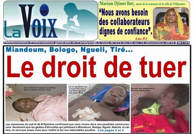 Tchad: après Miandoum, Bologo, N’Gueli et Tiré, les forces claniques du régime ont encore tiré et tué à Mongo selon la CTDDH