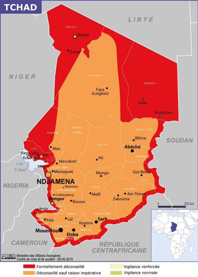 Les voyages au Tchad sont « déconseillés sauf raison impérative »