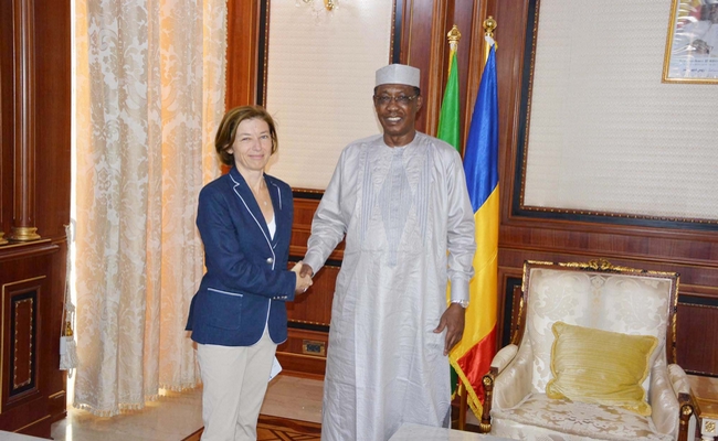 Tournée de la ministre française des armées dans le sahel: Madame Florence Parly sera ce lundi par le Président Idriss Déby